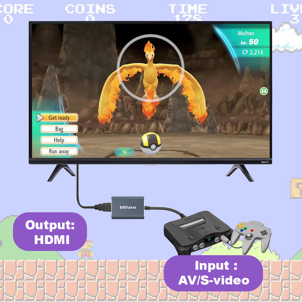 Bitfunx 720P Svideo/AV naar HD - Retro Gaming Device recensie en prijs