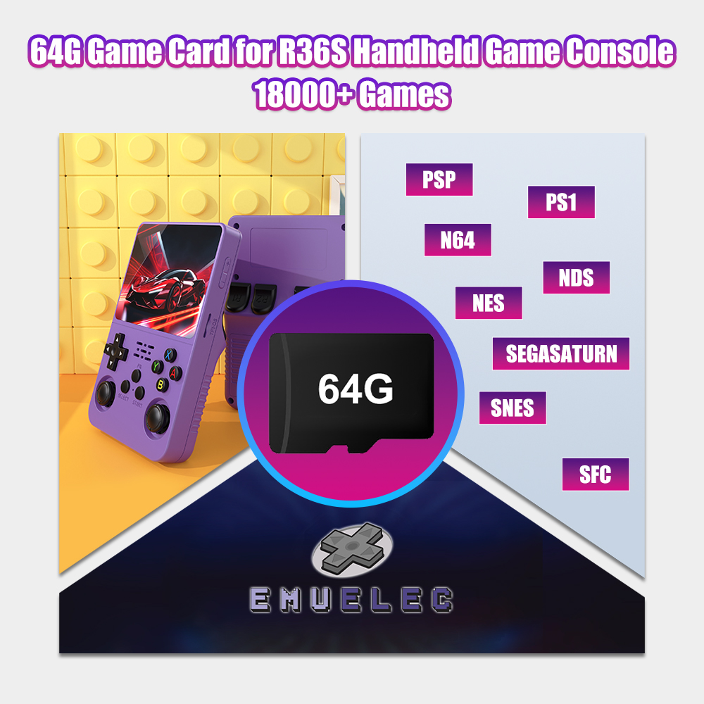 64G Game TF-kaart voor R36S Vi - Retro Gaming Console Handheld recensie en prijs